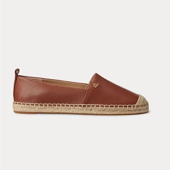Lauren Ralph Lauren Cameryn IV Tumbled Leather Espadrilles - Picture 1 of 5